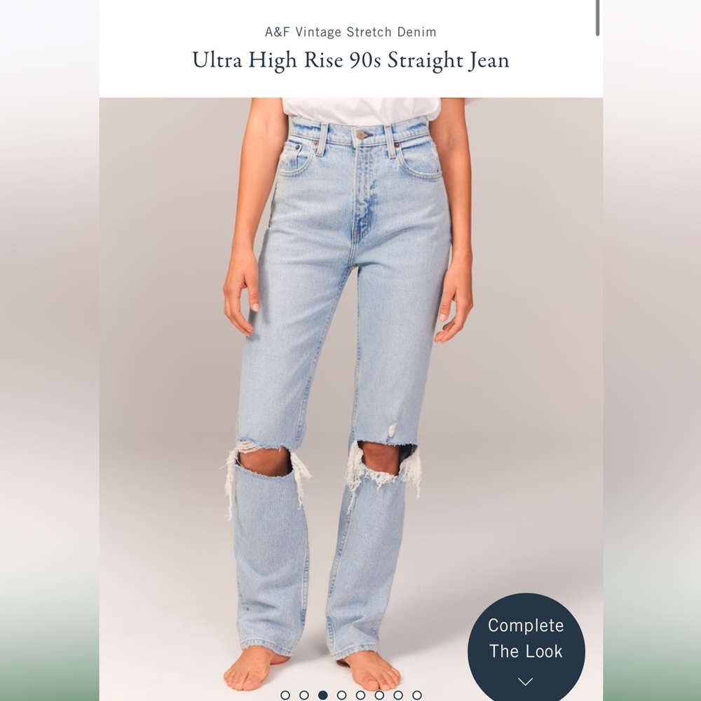 Abercrombie ultra high rise 90s jean
